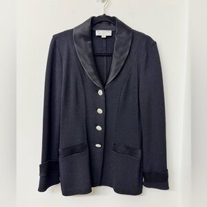 St. John Evening Black Blazer Size 8